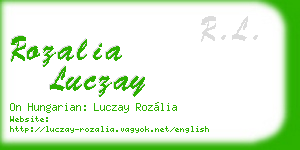 rozalia luczay business card